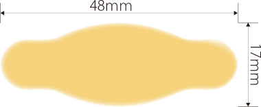 クイックパッド ミニ サイズ寸法 17mm×48mm
