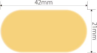 クイックパッド ふつうサイズ サイズ寸法 21mm×42mm