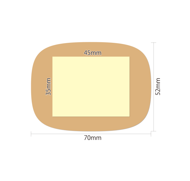 バルク（絆創膏本体）サイズ寸法図