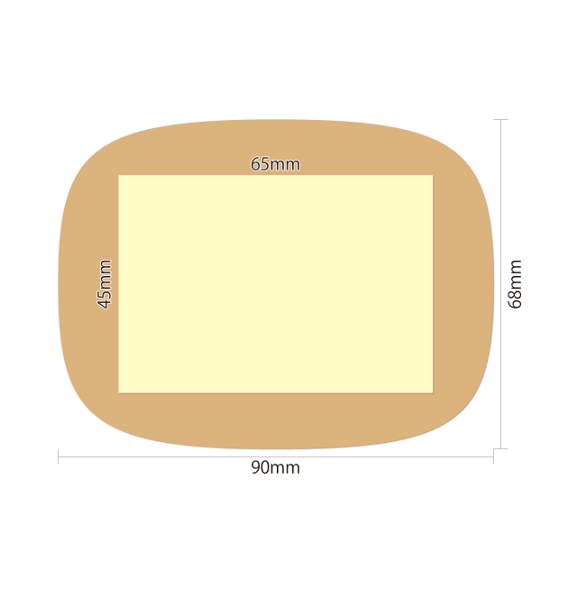 バルク（絆創膏本体）サイズ寸法図