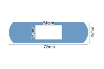外食産業・レストラン用　異物混入対策　ブルーバンデージE　Mサイズ　寸法図