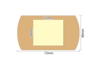 防水伸縮絆創膏　サビオ　LLサイズ　実寸サイズ