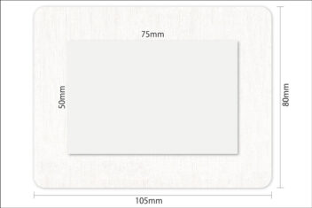 水やバイ菌から傷口を守る　防水ワンタッチパッド　Lサイズ　寸法図