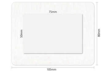 通気性がよくムレにくい　ワンタッチパッド　Lサイズ　寸法図