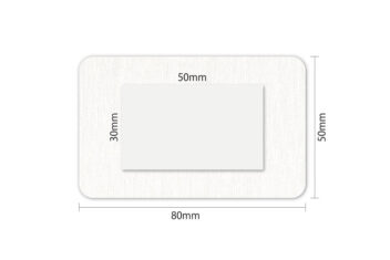 通気性がよくムレにくい　ワンタッチパッド　Mサイズ　寸法図