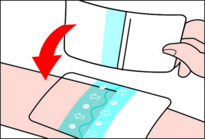 水やバイ菌から傷口を守る　防水フィルム　シートタイプ　使い方図解02