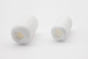 鼻用脱脂綿 穴あき鼻ぽん ふつう vs 小さめ 2種比較