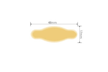 キズを早くキレイに治す　クイックパッド　ミニ　サイズ表示