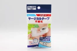 通気性がありカブレにくい　デルガード　サージカルテープ　不織布　12mm×9m