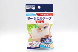通気性がありカブレにくい　デルガード　サージカルテープ　不織布　25mm×9m