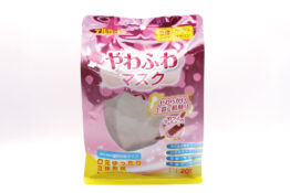 デルガード　やわふわマスク　立体タイプ　ベージュ×ブラウン　20枚入