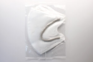 デルガード　やわふわマスク　立体タイプ　ホワイト×グレー　個包装