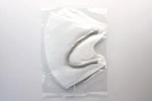 デルガード　やわふわマスク　立体タイプ　ホワイト×グレー　個包装