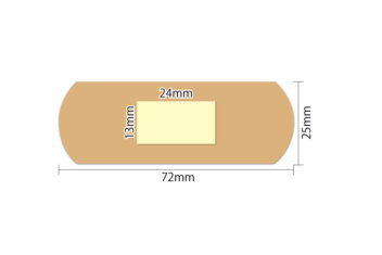 防水伸縮絆創膏　サビオ　Lサイズ　実寸サイズ