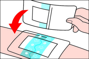 水やバイ菌から傷口を守る　防水パッド　使い方図解02