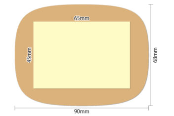 防水伸縮絆創膏　サビオ　ジャンボサイズ　実寸サイズ